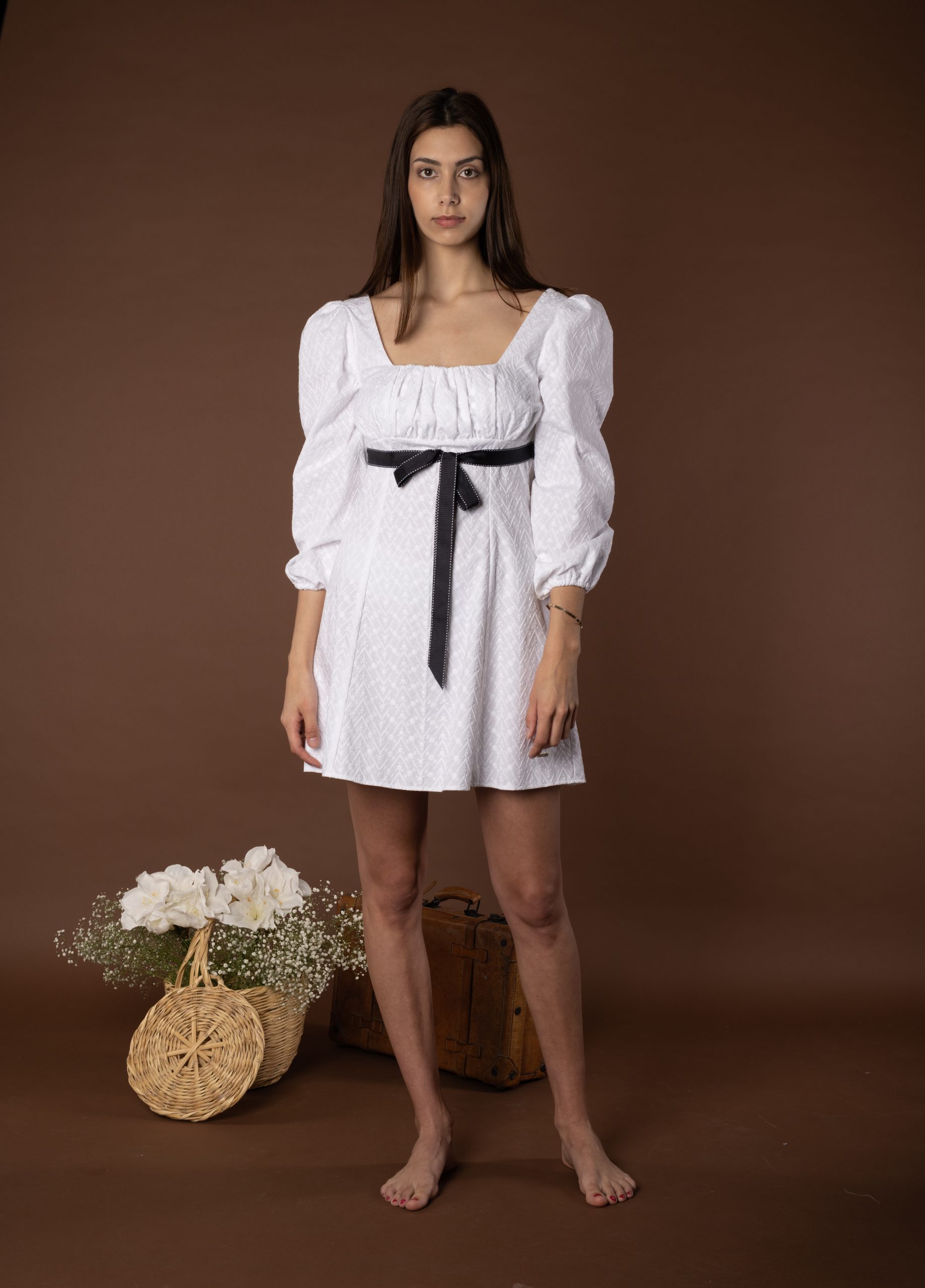 Vestidos em bordado inglês